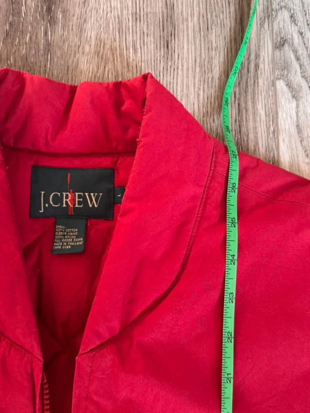 Vintage J.Crew red goose down puffer jacket/vest